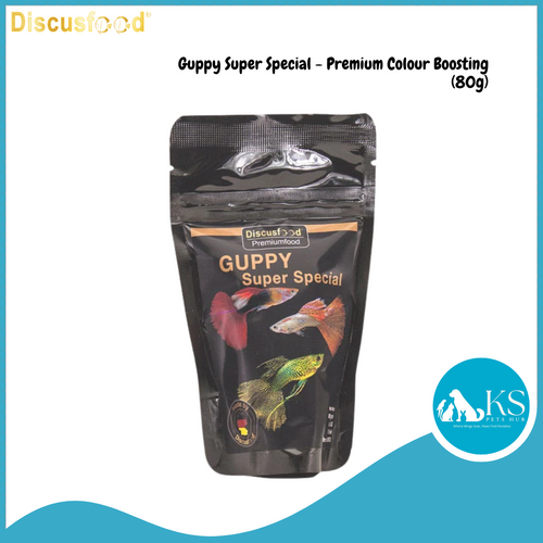 DiscusFood Guppy Super Special - Premium Colour Boosting (80g) Fish Feed