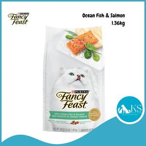 Purina Fancy Feast Ocean Fish & Salmon Dry Cat Food 1.36kg