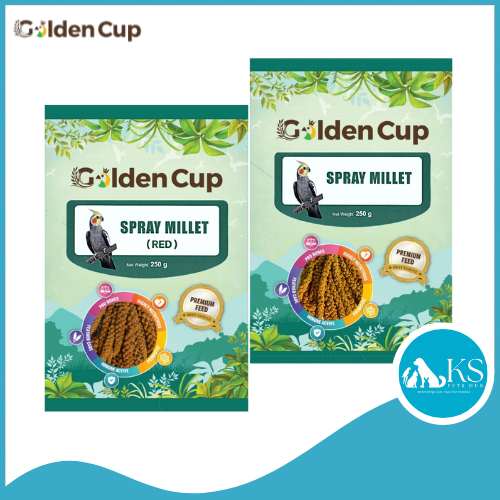 Golden Cup Spray Millet (Yellow / Red) 250g Bird Feed