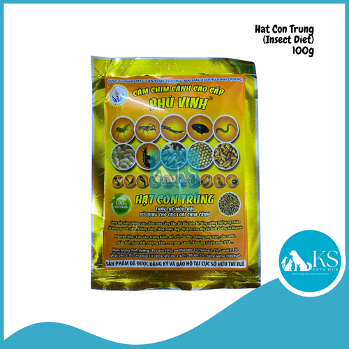 Cam Chim Canh Cao Cap Phu Vinh Hat Con Trung (Insect Diet) Song Bird Feed 100g