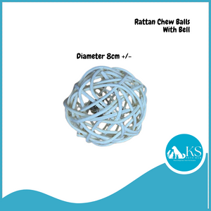 KSPH Rattan Chew Ball With Bell
