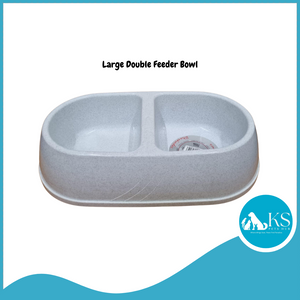 Large Double Pet Feeder Bowl