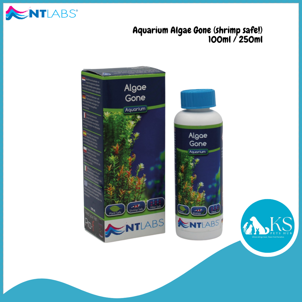 NT LABS Aquarium Algae Gone (shrimp safe!) 100ml / 250ml Fish & Aquatic
