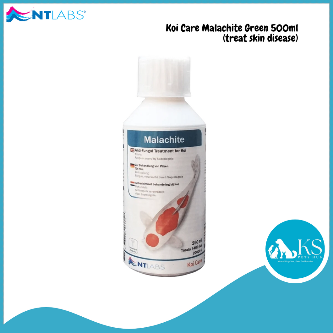 NT LABS Koi Care Malachite Green 500ml (treat skin disease) Fish & Aquatic