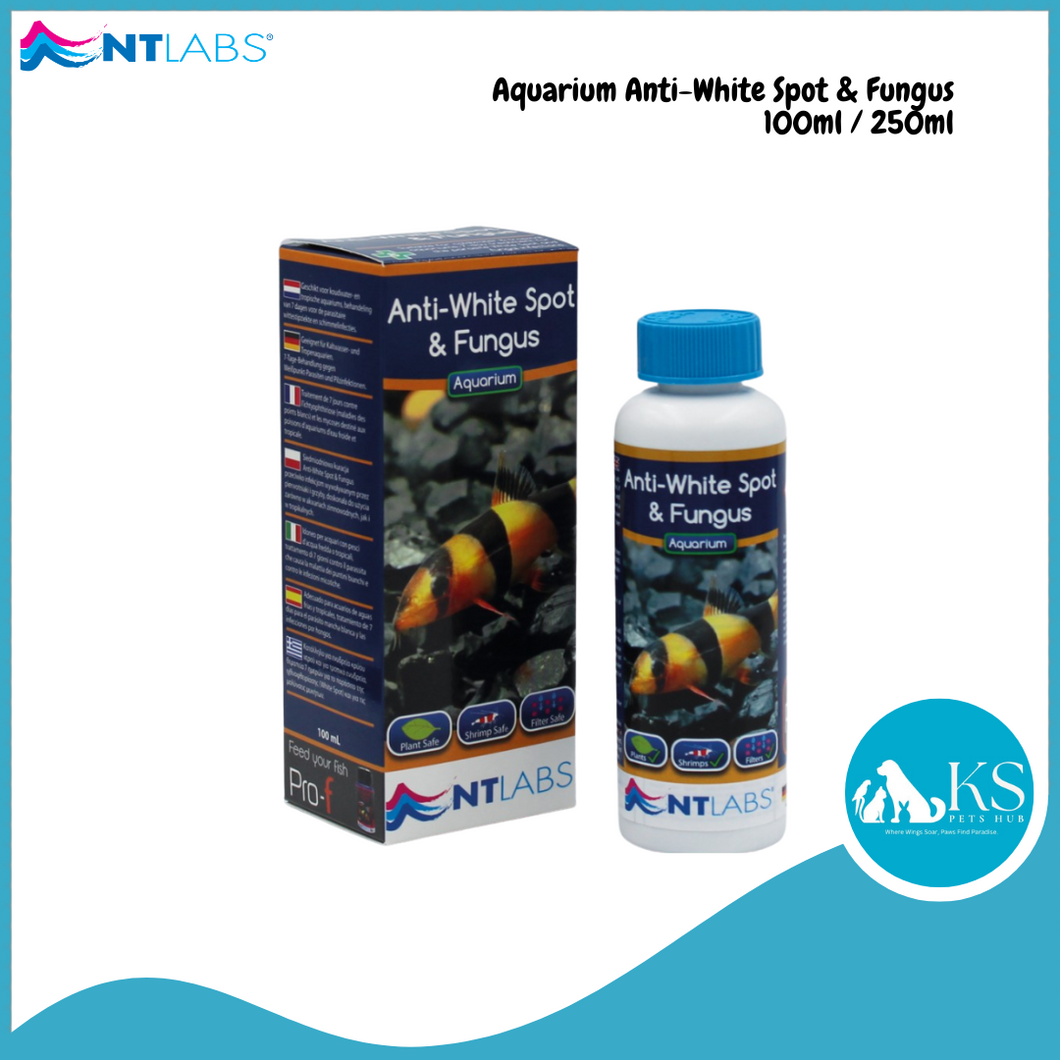 NT LABS Aquarium Anti-White Spot & Fungus 100ml / 250ml Fish & Aquatic