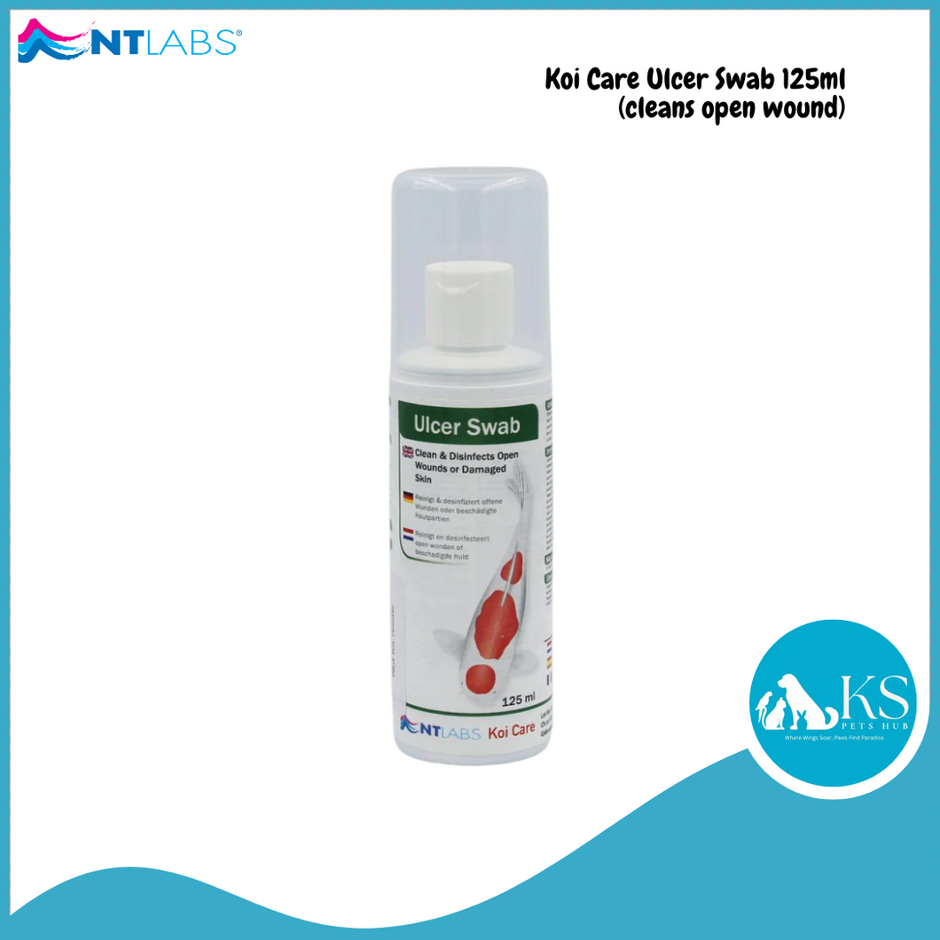 NT LABS Koi Care Ulcer Swab 125ml (cleans open wound) Fish & Aquatic