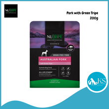 Load image into Gallery viewer, Nutripe Essence Australian Pork with Green Tripe 200g/1.8kg Dog Feed