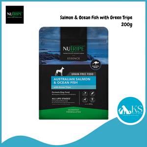 Nutripe Essence Australian Salmon and Ocean Fish with Green Tripe 200g / 1.8kg Dog Feed