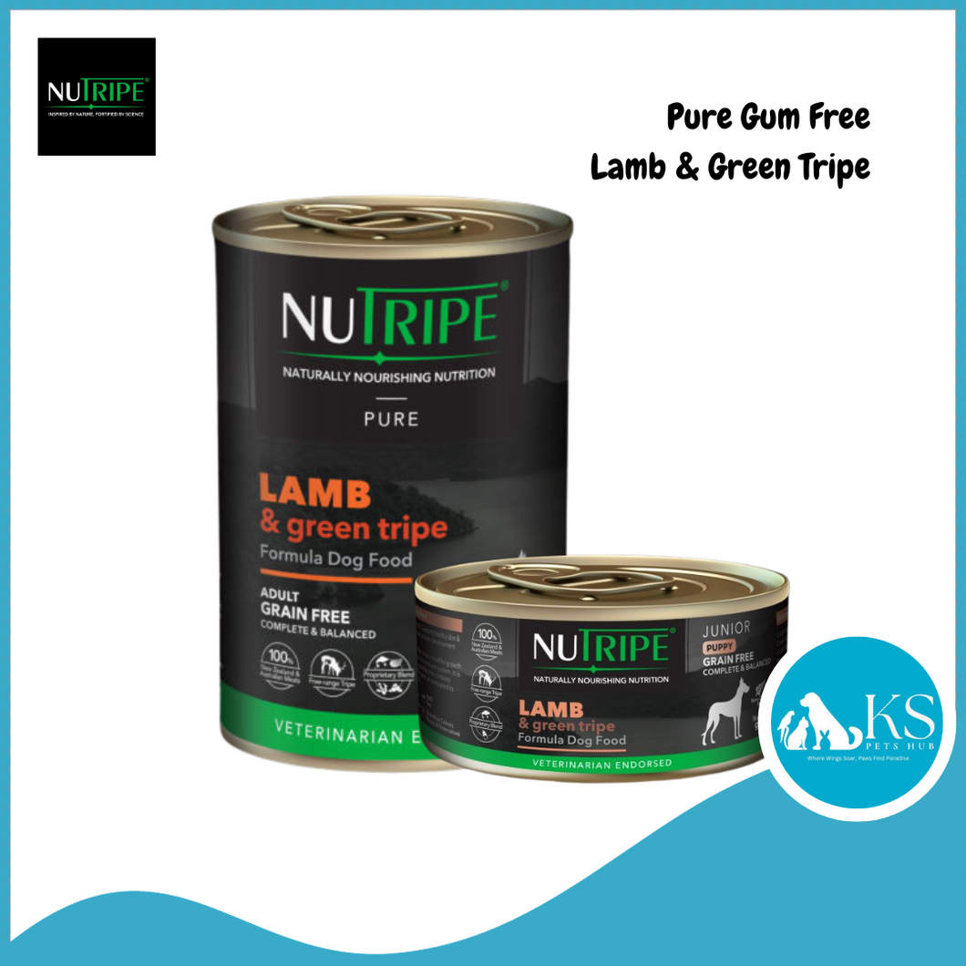 Nutripe Pure (Gum Free) Dog Lamb & Green Tripe 95g