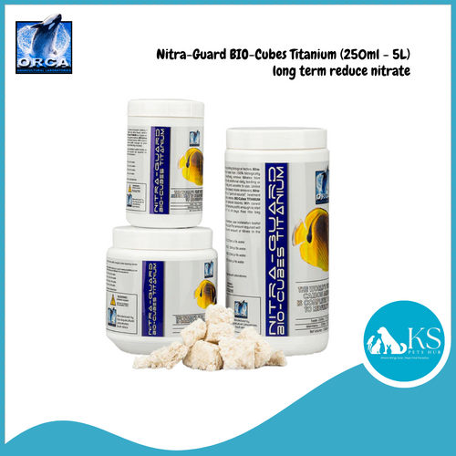 ORCA LABS Nitra-Guard BIO-Cubes Titanium (250ml - 5L) Long Term Reduce Nitrate Fish & Aquatic