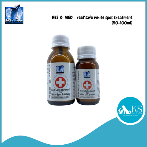 ORCA LAB RES-Q-MED - Reef Safe White Spot treatment (50-100ml) Fish & Aquatic
