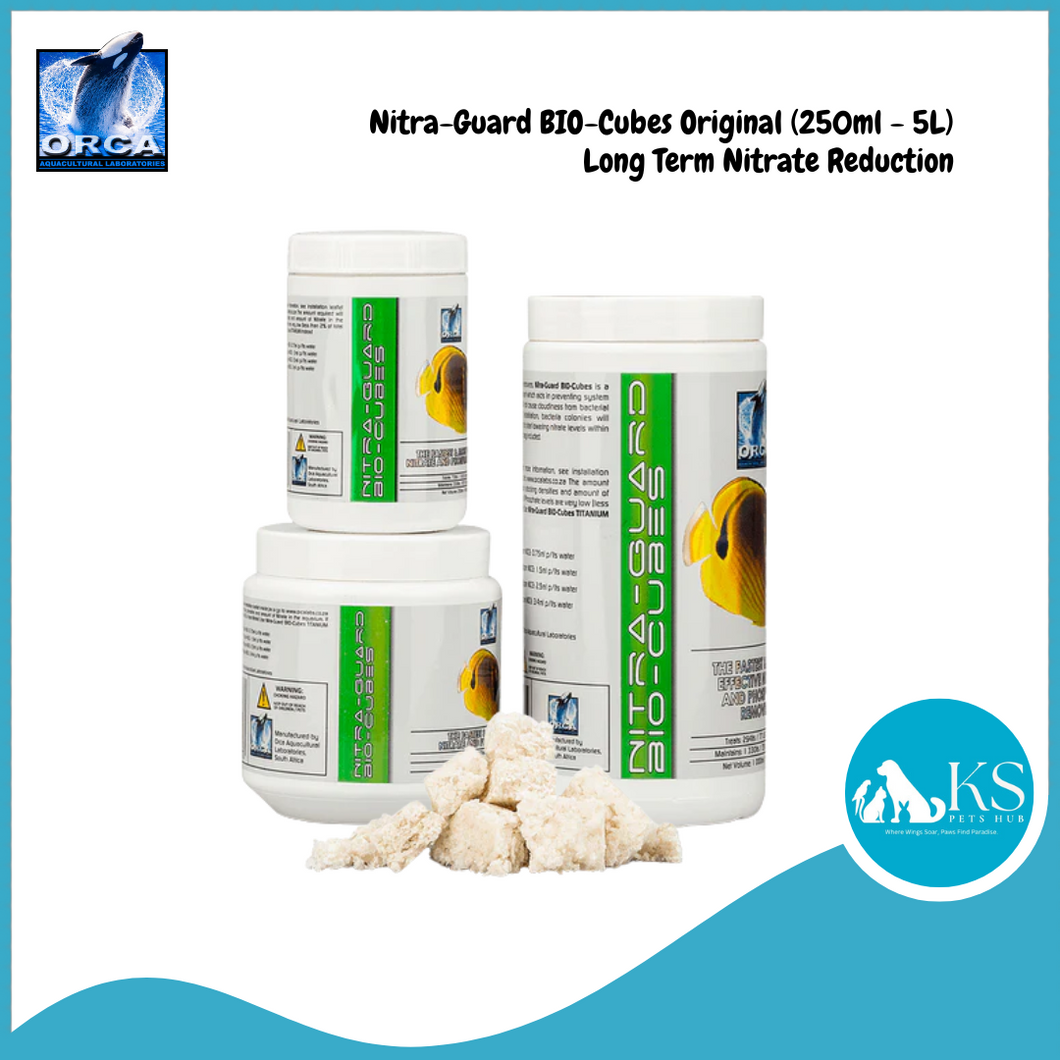 ORCA LABS Nitra-Guard BIO-Cubes Original (250ml - 5L) Long Term Nitrate Reduction Fish & Aquatic