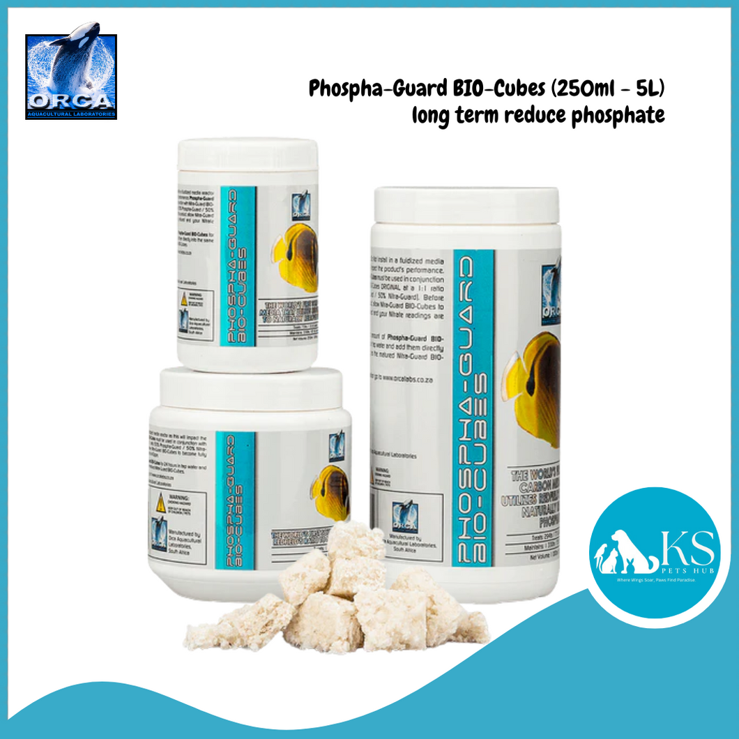 ORCA LABS Phospha-Guard BIO-Cubes (250ml - 5L) Long term Reduce Phosphate Fish & Aquatic