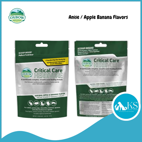 Oxbow Critical Care - Herbivore Recovery Food 454g - Anise / Apple Banana flavors Small Animal Feed