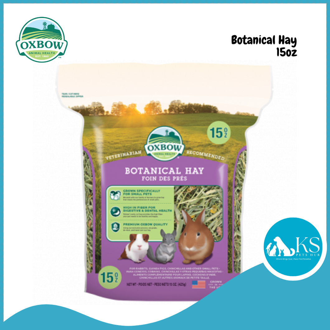 Oxbow Botanical Hay 15oz For Small Animals Feed