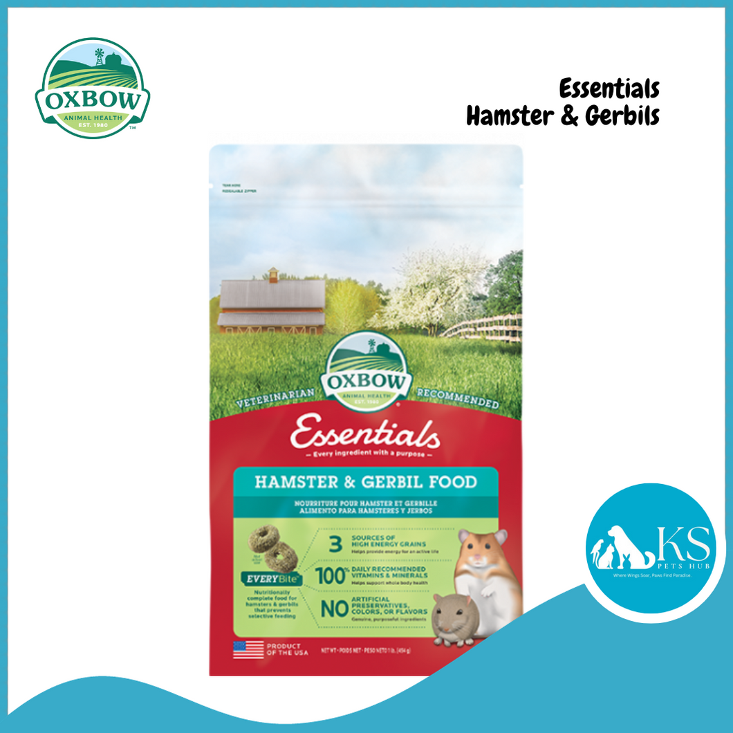 Oxbow Essentials Hamster & Gerbil Food 1lb Small Animal Feed