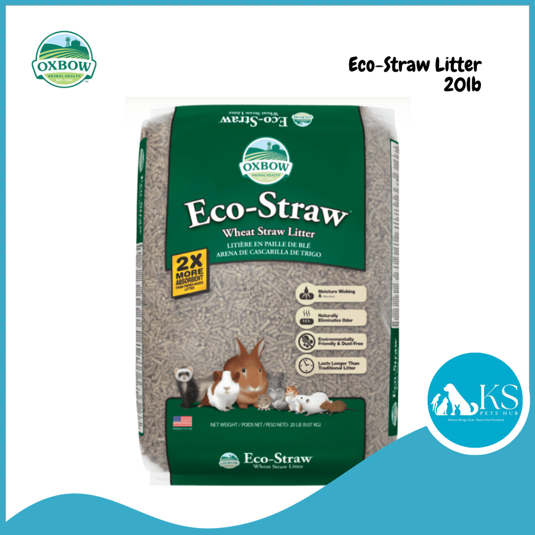 Oxbow Eco-Straw Litter 20lb For Small Animals