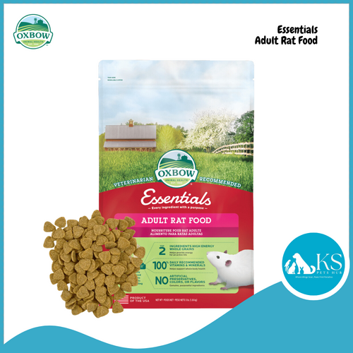 Oxbow Essentials Adult Rat Food 3lb (1.36kg) Small Animal Feed