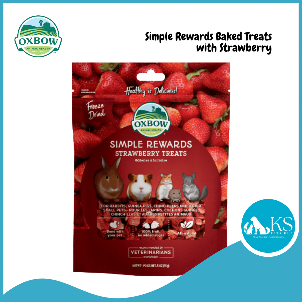 Oxbow Simple Rewards Assorted Flavors Barley Cranberry Strawberry Apple Banana Timothy Veggie Carrot Dill Bell Pepper Treats 1oz Small Animals Treats