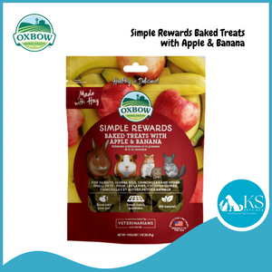 Oxbow Simple Rewards Assorted Flavors Barley Cranberry Strawberry Apple Banana Timothy Veggie Carrot Dill Bell Pepper Treats 1oz Small Animals Treats