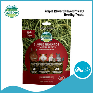 Oxbow Simple Rewards Assorted Flavors Barley Cranberry Strawberry Apple Banana Timothy Veggie Carrot Dill Bell Pepper Treats 1oz Small Animals Treats