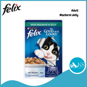 Purina Felix Kitten Adult Wet Cat Food in Jelly 85g Assorted