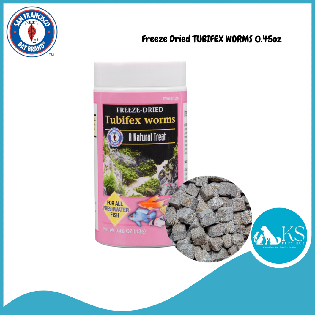 SFBB Freeze Dried TUBIFEX WORMS 0.45oz Fish & Aquatic
