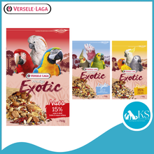 Load image into Gallery viewer, Versele-Laga Birds Parrots Exotic Nuts Mix &amp; Light Mix 750g/ Fruit Mix 600g Bird Treats