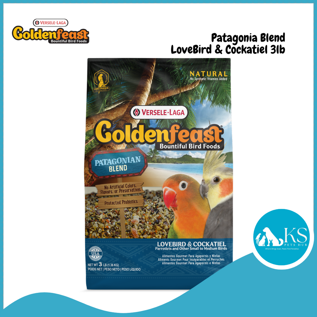 Versele-Laga GoldenFeast Patagonia Blend LoveBird & Cockatiel 3lb