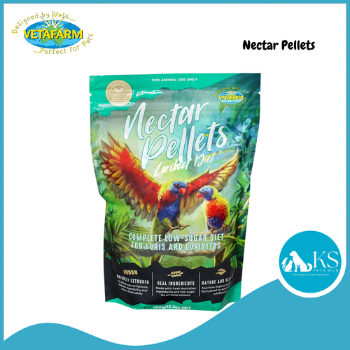 Vetafarm Nectar Pellets 350g Lorikeet Bird Food Diet