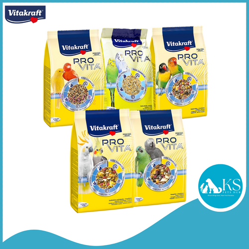 Vitakraft Birds Pro Vita Canary/Budgie/Lovebirds/Cockatiel/Cocktoo 800g/ Parrot 750g Bird Fodd