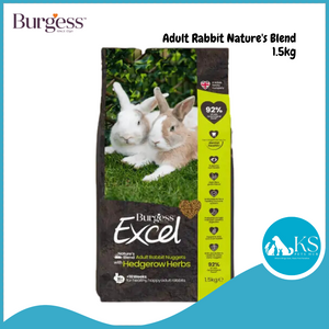 Burgess Excel Nature’s Blend Adult Rabbit Nuggets with Hedgerow Herbs 1.5kg