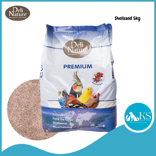 Deli Nature Premium Shell Sand White 5kg Bird Feed