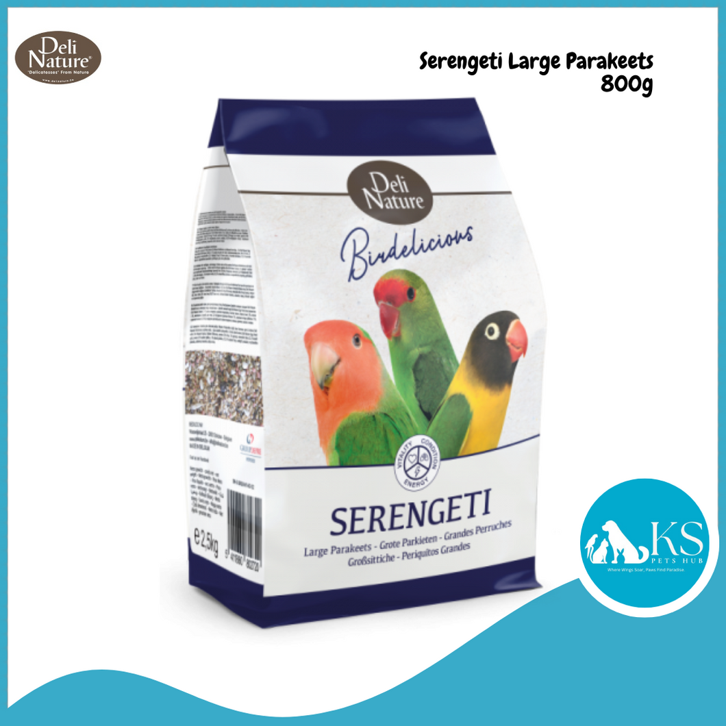 Deli Nature Birdelicious Serengeti Large Parakeet 800g / 2.5kg Bird Feed