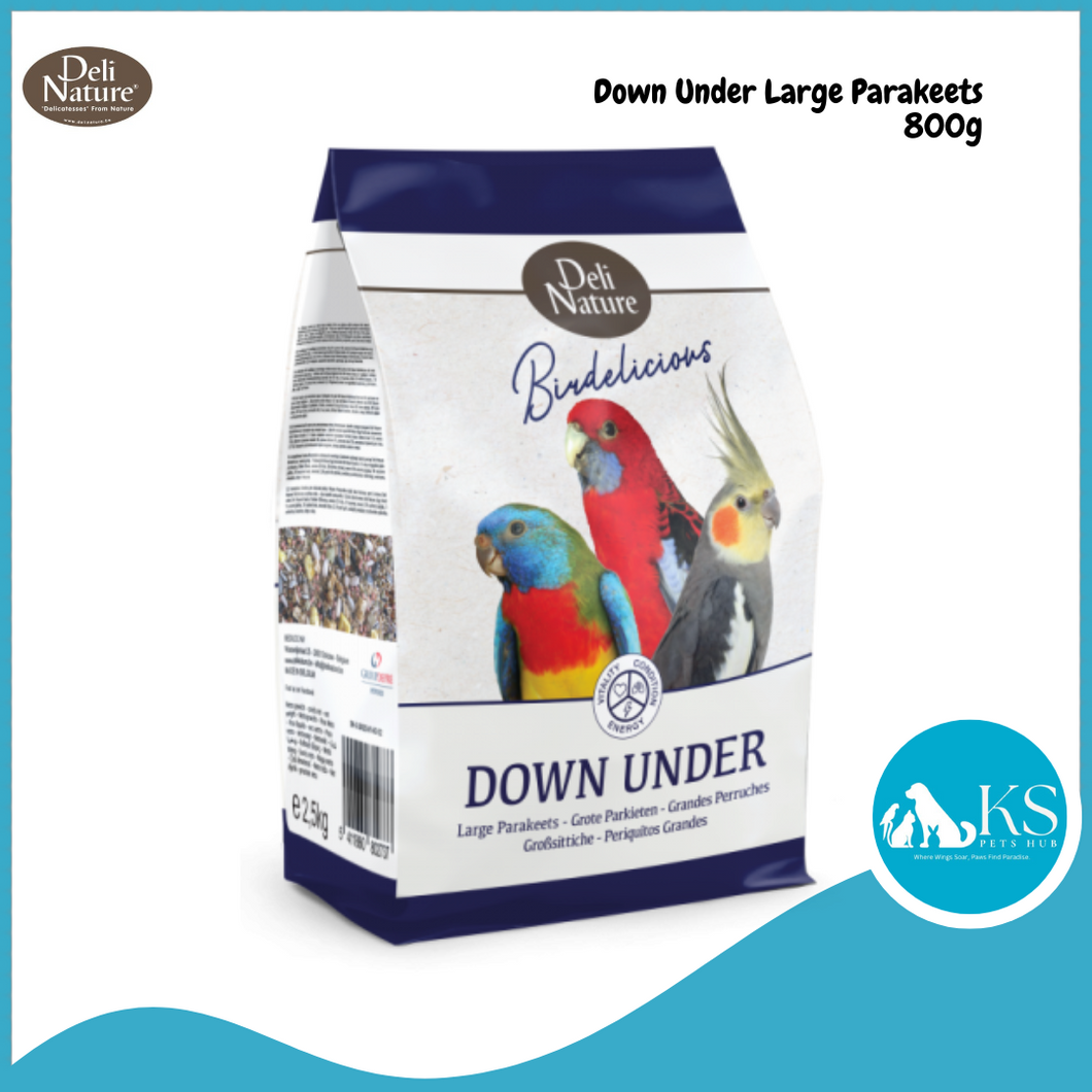 Deli Nature Birdelicious Down Under Large Parakeets (Cockatiels) 800g / 2.5kg Bird Feed