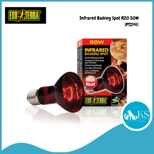 Exo Terra Infrared Basking Spot Lamp PT2141 - R20/50W Reptiles, Amphibians and Invertebrates