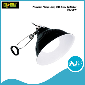 Exo Terra Glow Light / Porcelain Clamp Lamp + Glow Reflector Medium PT2054 Reptiles, Amphibians and Invertebrates