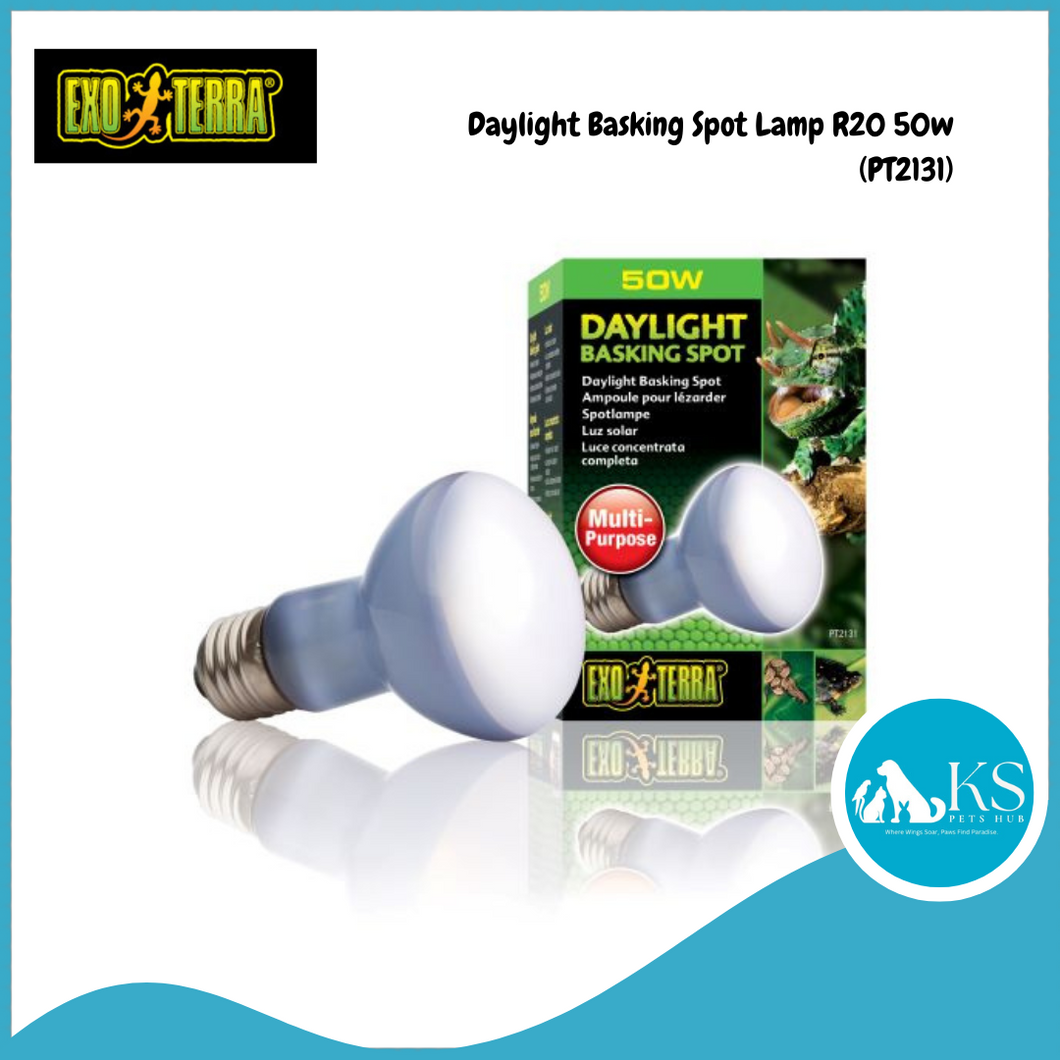 Exo Terra Daylight Basking Spot Lamp PT2131 - R20/50W Reptiles, Amphibians and Invertebrates