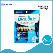Load image into Gallery viewer, Forcans Denti 3 Fairy S  (3~7kg) 65g/ M (7~11kg) 75g/ L (11~22kg) 75g Dental Chews For Dogs