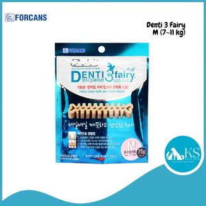 Forcans Denti 3 Fairy S  (3~7kg) 65g/ M (7~11kg) 75g/ L (11~22kg) 75g Dental Chews For Dogs