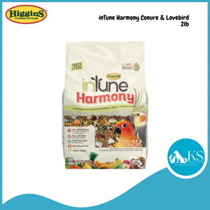 HigginS Intune Harmony Parakeet Conure & Cockatiel 2lb / Parrot & Large Birds 3lb Bird Feed