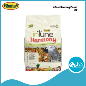 HigginS Intune Harmony Parakeet Conure & Cockatiel 2lb / Parrot & Large Birds 3lb Bird Feed