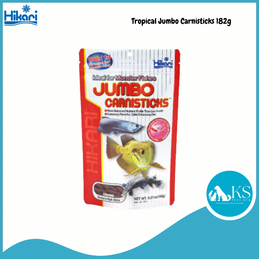 Hikari Tropical Jumbo Carnisticks 182g Fish Feed