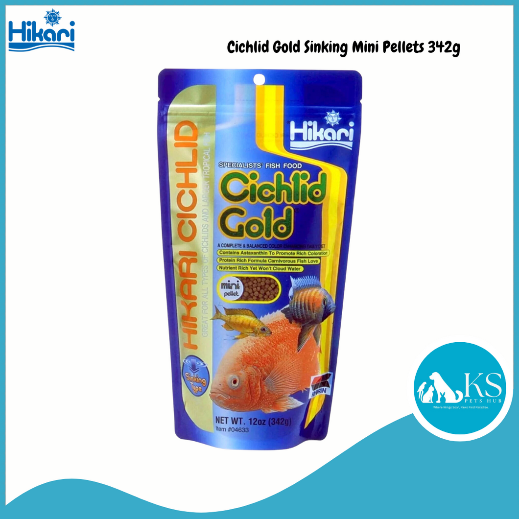 Hikari Cichlid Gold Sinking 342g Fish Feed