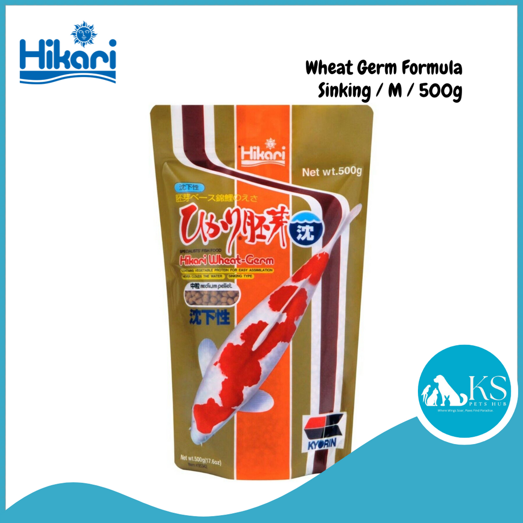 Hikari Wheat Germ Formula For Koi Fish - Sinking / M / 500g