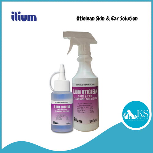 ilium Oticlean Skin & Ear Solution Nozzle 125mL For Cats Dogs