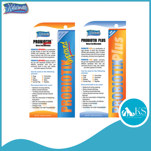Kala Health Probiotix Improved / Plus for Cats Dogs 15g / 30g Gut Health