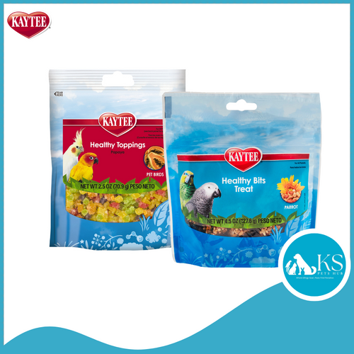 Kaytee Bird Treats - Healthy Toppings Papaya 2.5oz / Healthy Bits 4.5oz Bird Treats