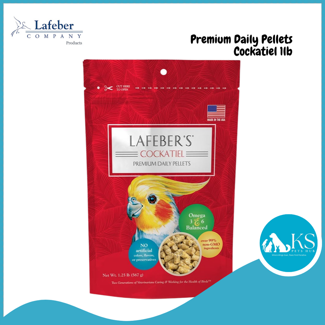 Lafeber Cockatiel Premium Daily Pellets 1.25lb Parrot Bird Food Diet