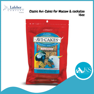 Lafeber Classic Avi-Cakes for Macaw & Cockatoo 16oz Parrot Bird Food Diet